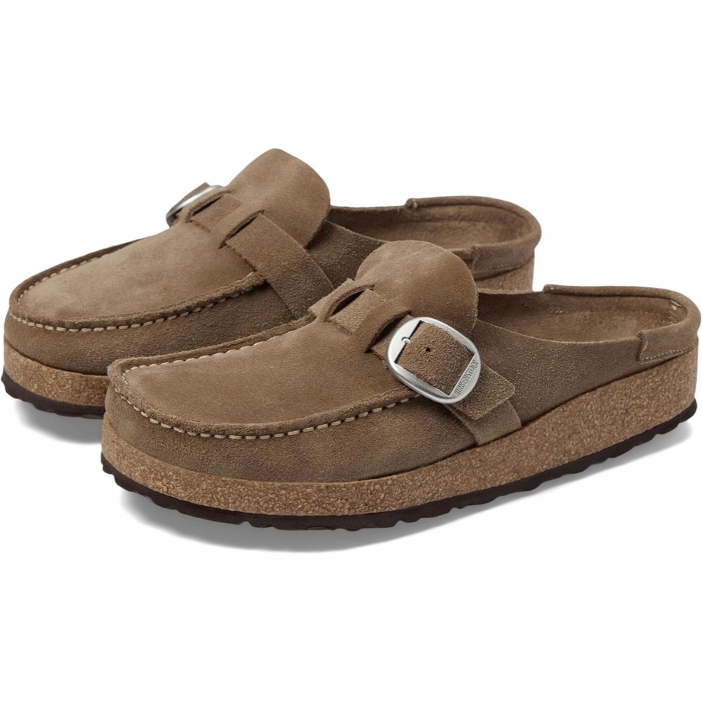 Birkenstock Buckley Suede Taupe Size 39 Excellent Condition